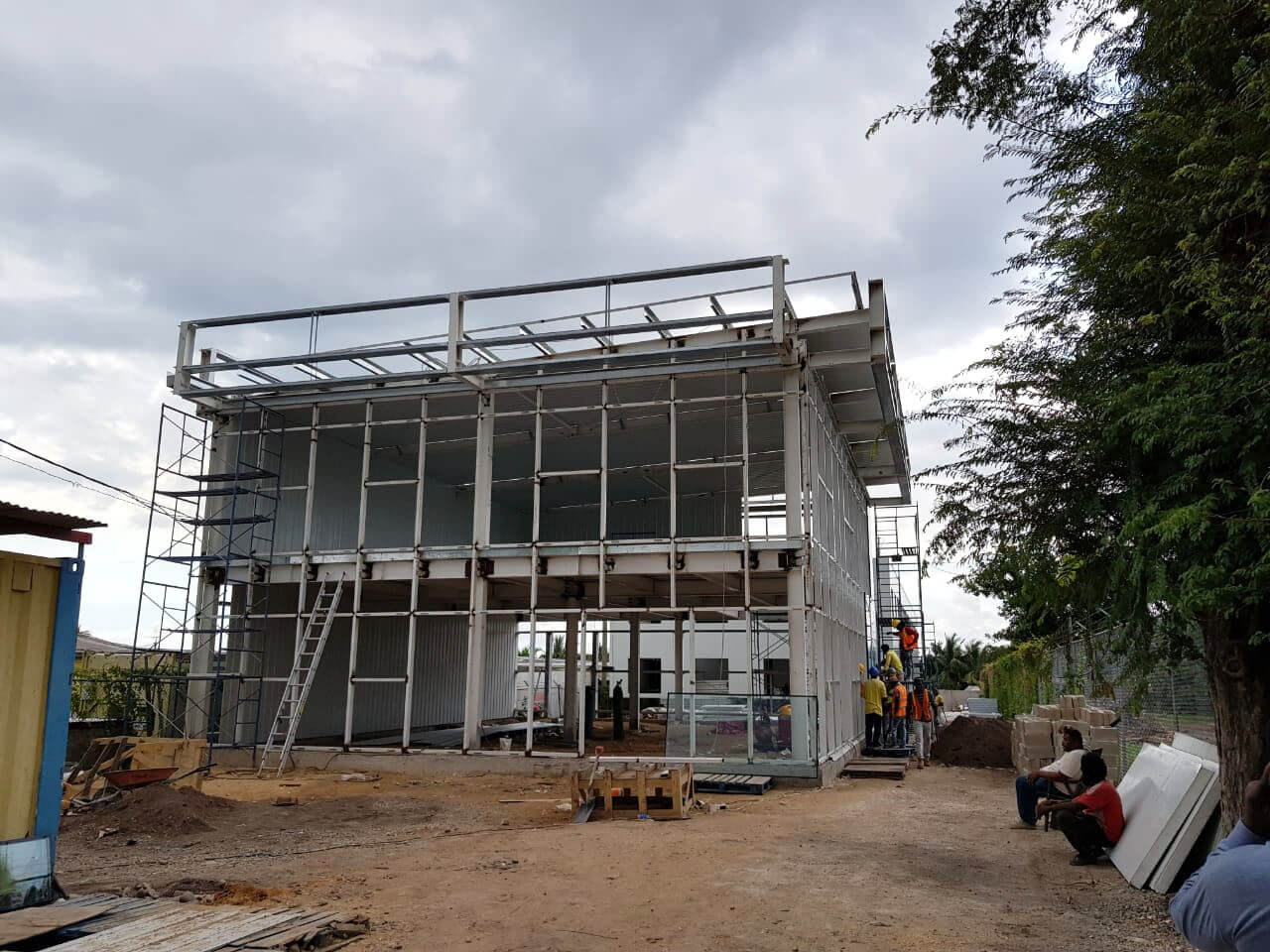 Steel Structure Prefab Cafe Shop Building
