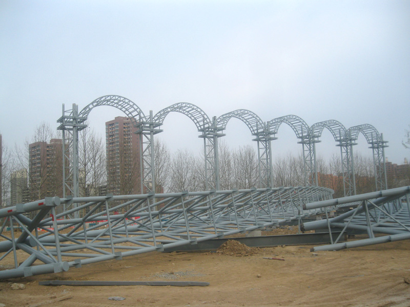 Steel Pipe Truss Structure Football Stadium